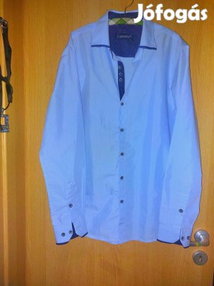 Égszinkék ing kombinalt szinnel