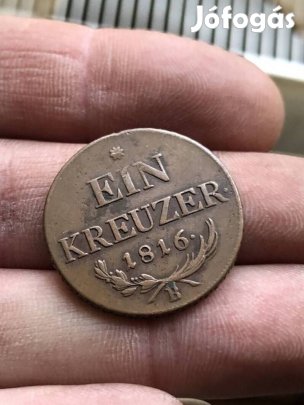 Egy krajcár 1816-ból 3000 Ft