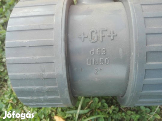 Egyben 7 db +gf+ d63 dn50 2 colos golyós csap egyben elcserélhető ami