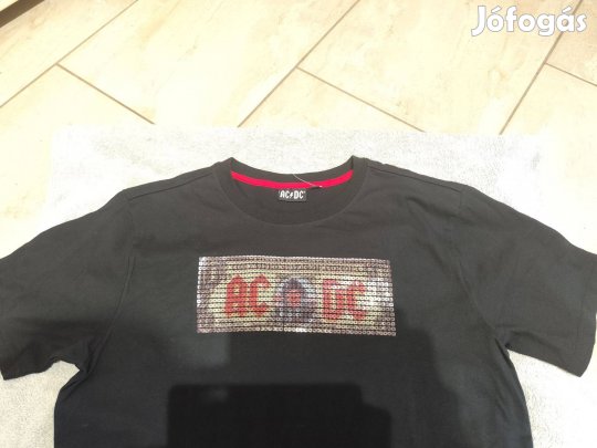 Egyedi AC/DC -Új !- pamut póló (L)