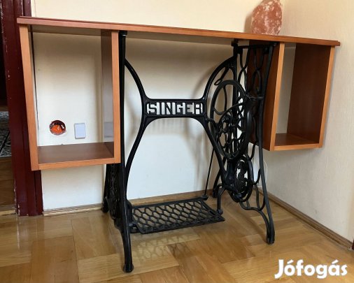 Egyedi Singer industrial TV állvány öntöttvas, loft design