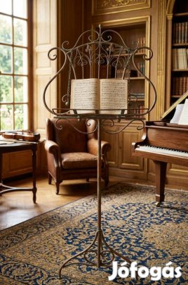 Egyedi Stílus és Időtlen Elegancia: Patinás Kovácsoltvas Kottatartó