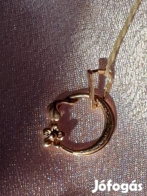 Egyedi ,14 k,fj , virág medál