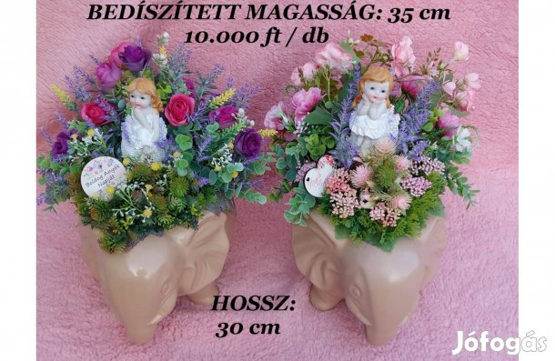 Egyedi elefántos anyák napi dekoráció