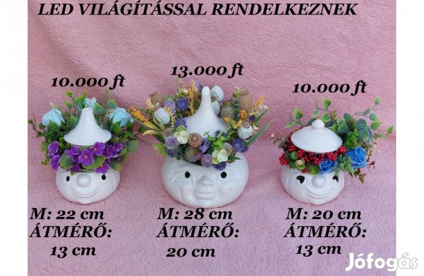 Egyedi és izgalmas asztaldísz. Led világítással