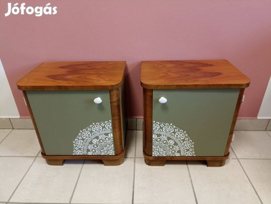 Egyedi felújított vintage éjjeliszekrény szekrény komód eladó