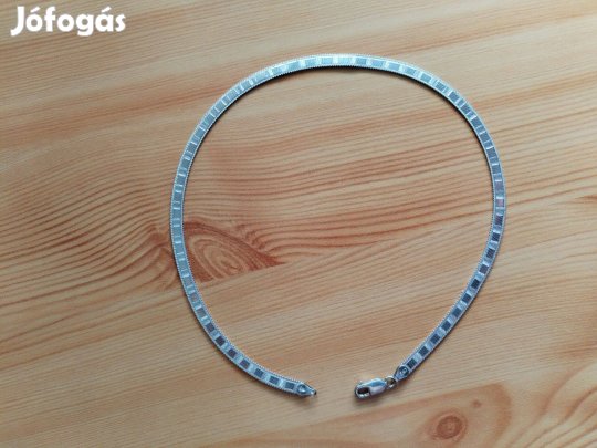 Egyedi fonású ezüst lánc Jelzett Olasz 20 g 41 cm 925-ös