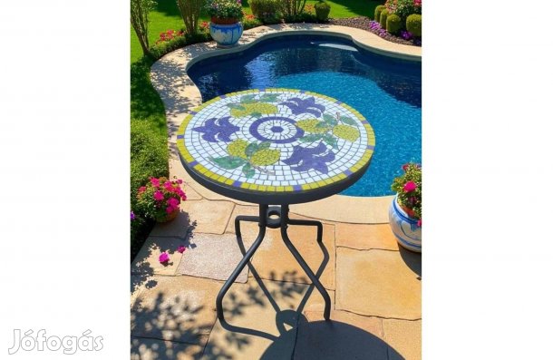 Egyedi kézműves mediterrán kerti asztalok (60 cm) - Szicilia, Amalfi