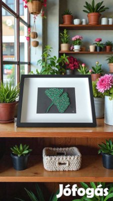 Egyedi mediterrán kép, ginkgo biloba, kézműves lakásdekoráció (A4)