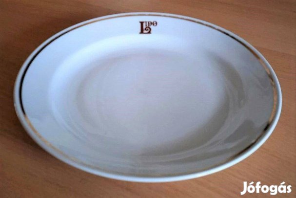 Egyedi megrendeléses Zsolnay porcelán, Lido feliratú, tányér