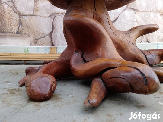 Egyedi rusztikus gyökérasztal