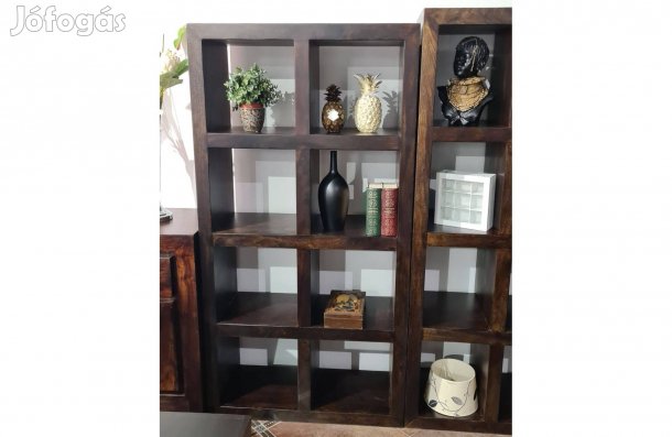 Egyedi tervezésű rózsafa könyves szekrény és térelválasztó 175 cm