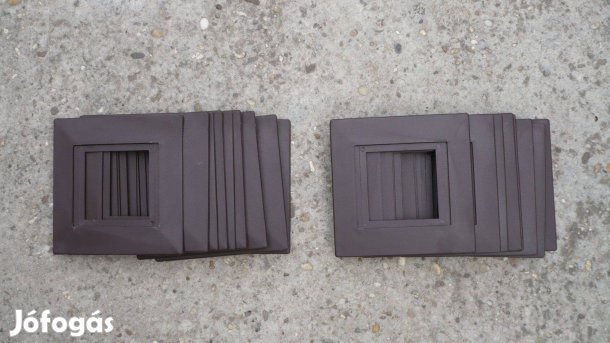 Egyes kapcsoló keretek barna