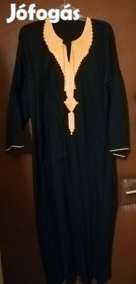 Egyiptomban vásárolt hosszú fekete vászon ruha,46-méret,új!/69