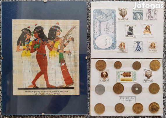 Egyiptomi papirusz 18cm x 24cm-es klip keretben eladó