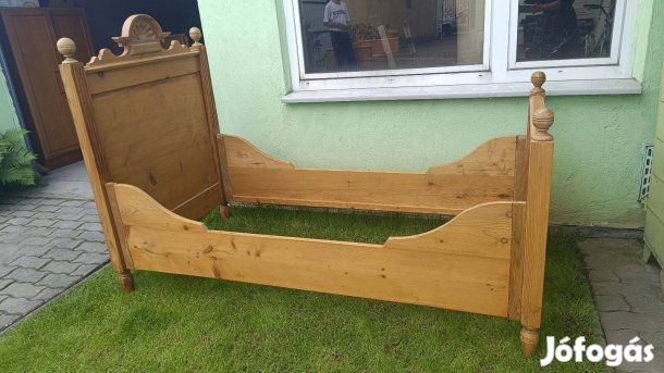 Egyszemélyes fenyő régi gyerek ágy - 85x180cm - 5