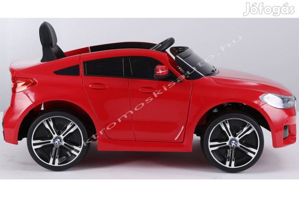 Egyszemélyes piros 12V-os BMW GT eredeti elektromos kisautó