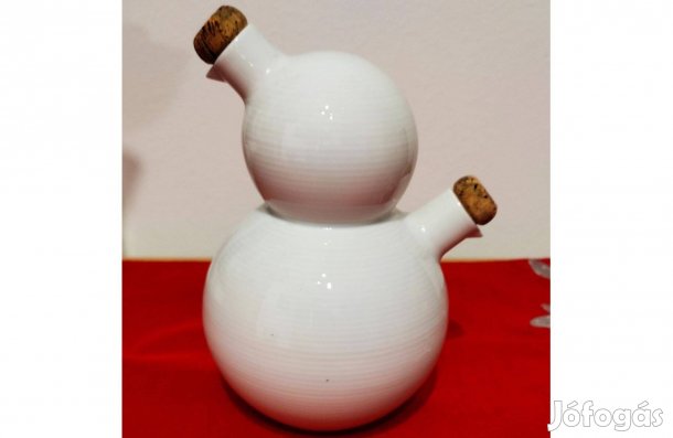 Egytestű porcelán ecet- és olajkiöntő