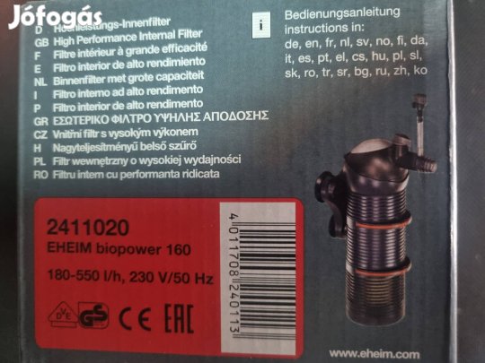 Eheim Biopower 160 akvárimszűrő,belsőszűrő