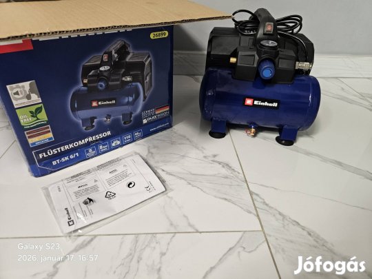 Einhell 6 literes asztali kompresszor új állapotban 