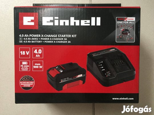 Einhell Akkumulátor és töltő szett 4,0Ah 18V 900W Power X-Change Start