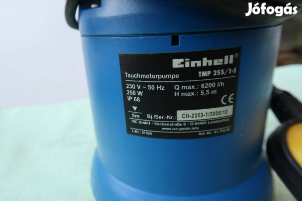 Einhell tmp 255 vizszivattyú kifogástalan