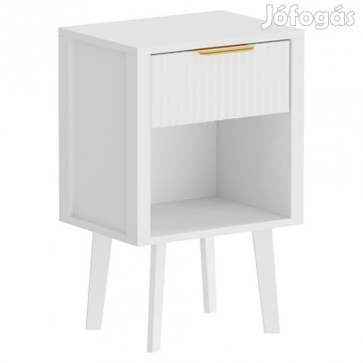 Éjjeliszekrény, fehér, TOBI