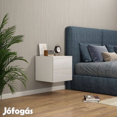 Éjjeliszekrény, magasfényű fehér,Vicco Sofie ,Új