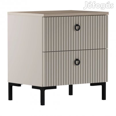Éjjeliszekrény, szürkésbarna Taupe/silverjack tölgy, DOMCA 2S