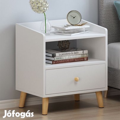 Éjjeliszekrény fiókkal 37x30x48cm fehér FUR1976-1