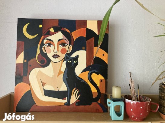 Éjszakai hangulat - akril festmény 