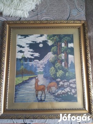 Éjszakai szarvasok goblein kép