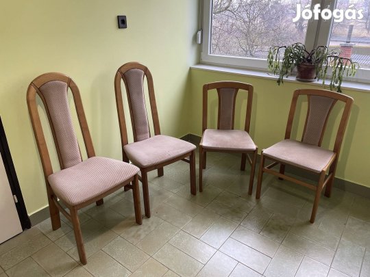 Ékezőgarnitúra 4 szék és asztal