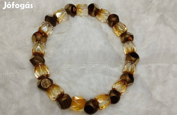 Ékszer barna-narancs - karkötő