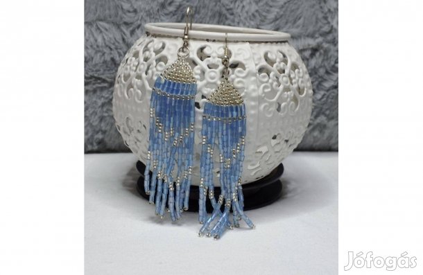 Ékszer fülbevaló kék ezüst új