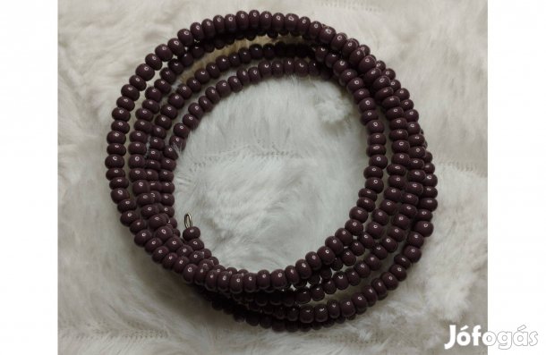 Ékszer karkötő 6 soros memóriadrótos lila új