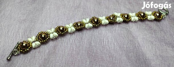 Ékszer karkötő arany és fehér színű új