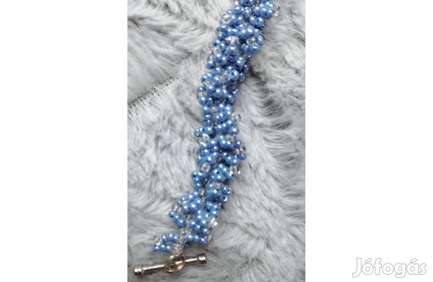 Ékszer karkötő borzas kék új