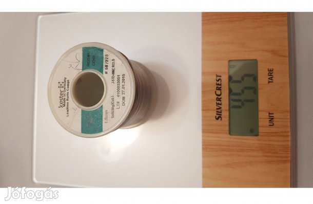 Eladó 0,44 kg 1mm átmérőben ólommentes forrasztó ón huzal cin