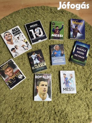 Eladó 10 db focis könyv 