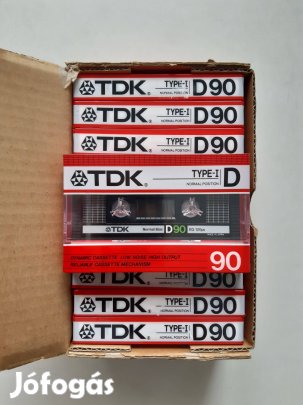 Eladó 10 db új bontatlan TDK D90 audio kazetta / magnókazetta