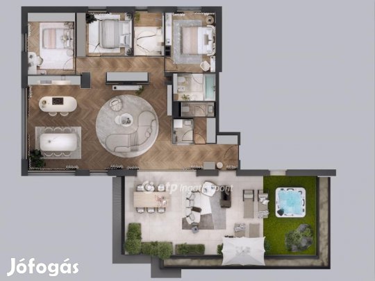 Eladó 166 nm-es lakás Balatonfüred