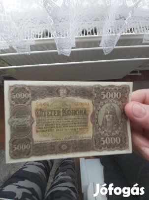 Eladó 1923 5000 korona