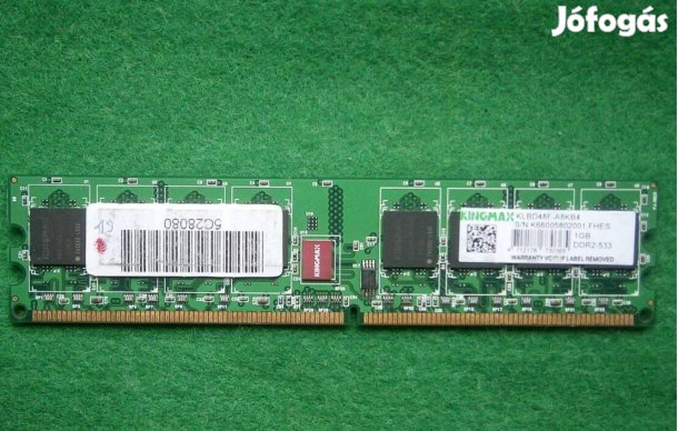 Eladó 1GB-os Kingmax DDR2 533MHZ-s PC2 memóriamodul (RAM)