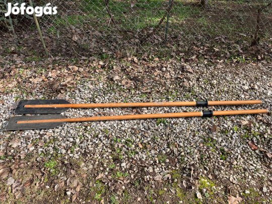 Eladó 1 pár 230cm-es fa csónak evező evezőlapát