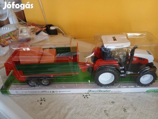 Eladó 25. Nagy Pótkocsis Bálaszállitós Traktor Szett Új bontatlan :