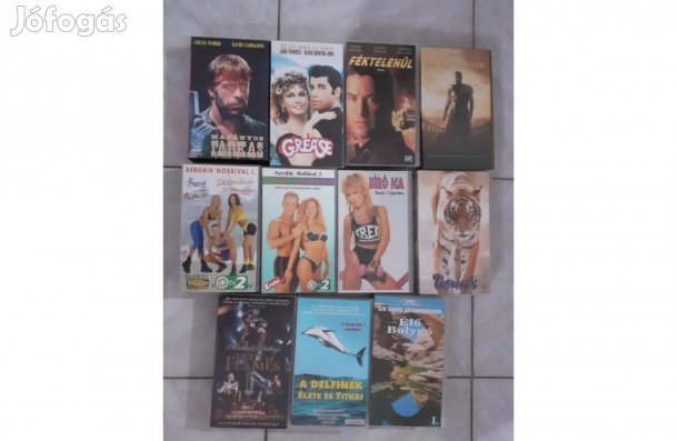 Eladó 28 db gyári műsoros VHS videókazetta