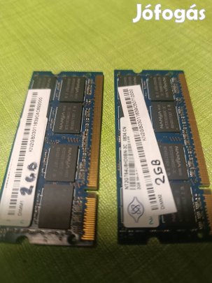 Eladó 2*2 GB ddr2 laptop ram.