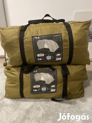 Eladó 2 db 6 személyes T6.2 Quechua sátor