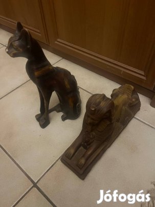 Eladó 2 db egyiptomi fa szobor